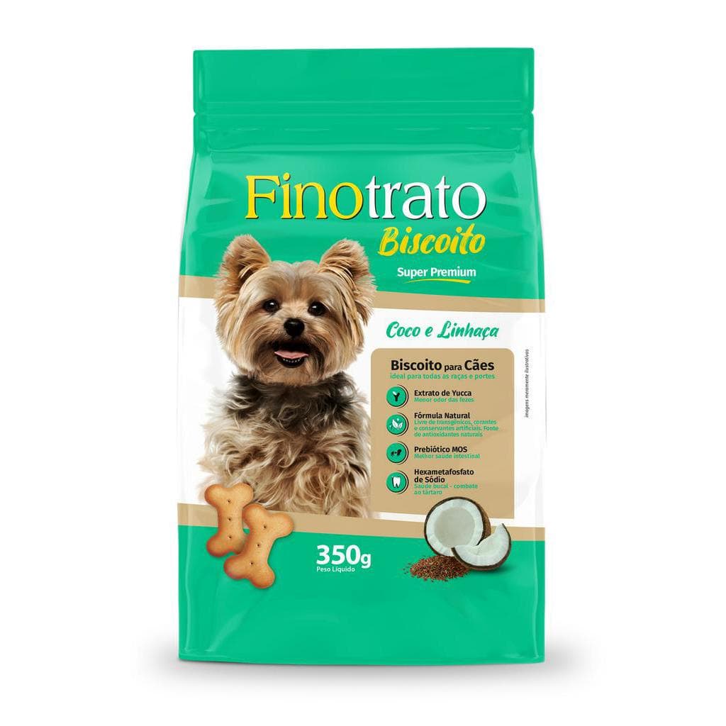 Biscoito Finotrato Coco e Linhaça para Cães 350g