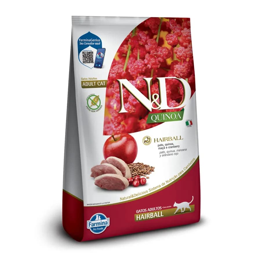 N&D QUINOA FELINE AD HAIRBALL 6X1,5K
