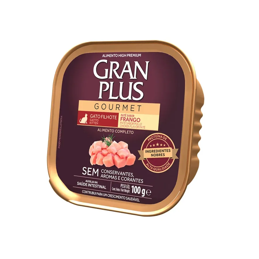 PATE GRANPLUS GMT GATO FIL FRAN2X12X100G