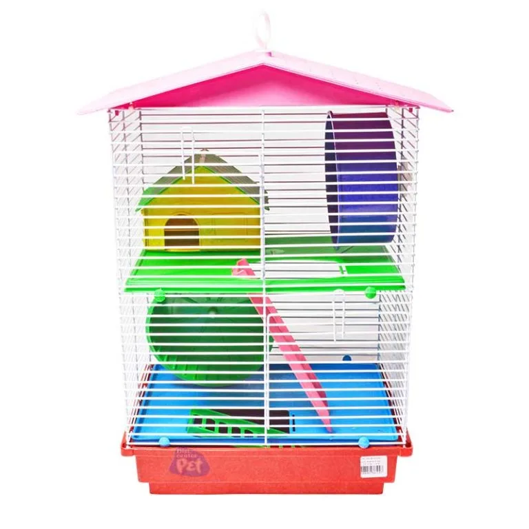 GAIOLA HAMSTER 2 ANDARES COMPLETA TETO PLASTICO REF.635