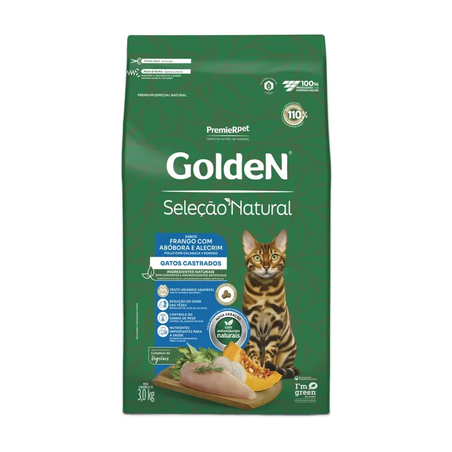 GOLDEN SEL NAT GATOS AD CAST ABOB 3KG