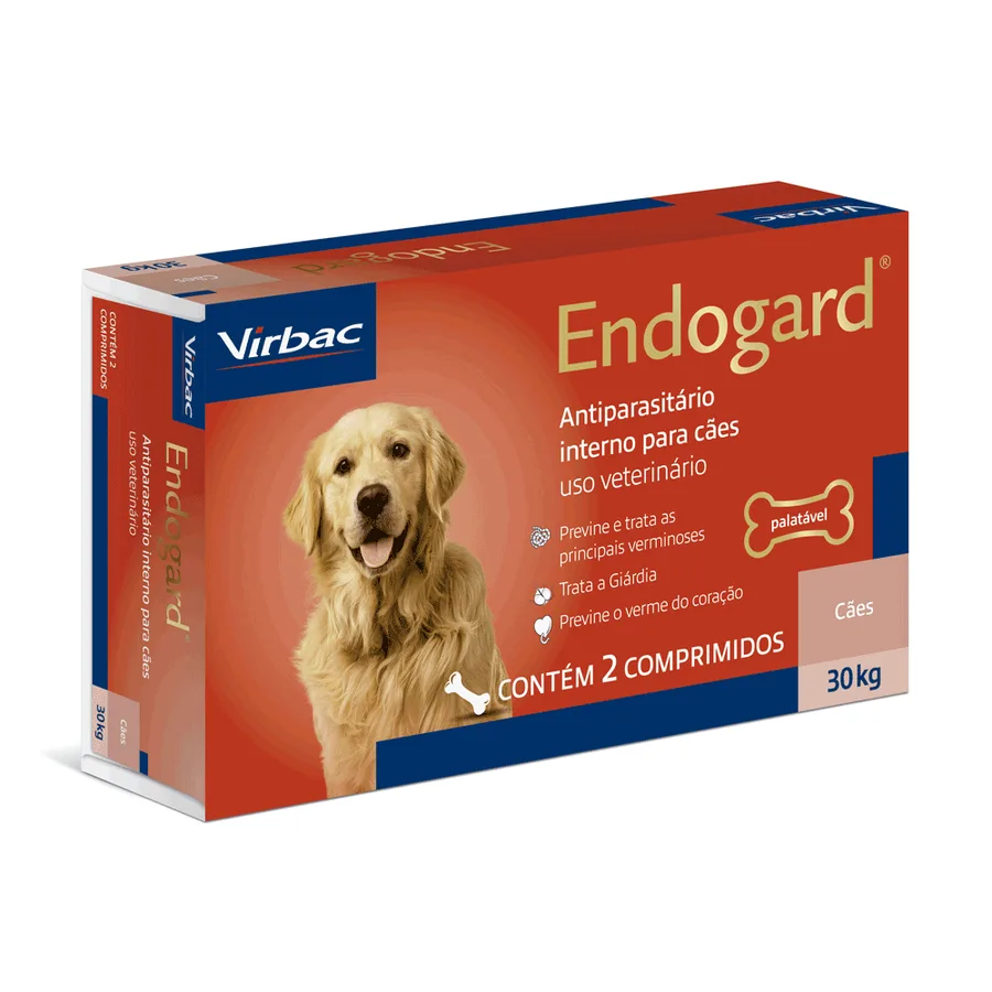 ENDOGARD 30KG C/2 COMPR. VIRBAC PET (DISTR.) 7897515654346
