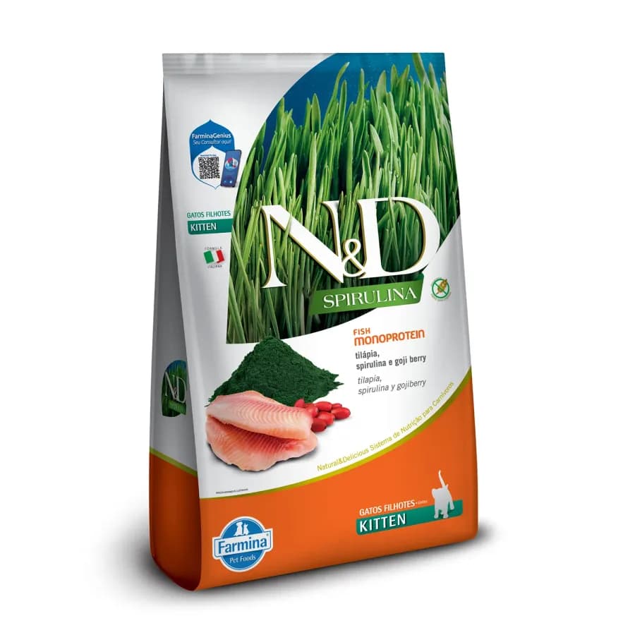 N&D SPIRULINA FEL KITTEN TILAPIA 1,5KG