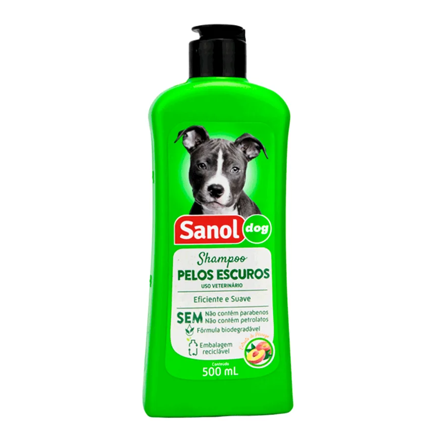 SHAMPOO PELOS ESCUROS SANOL DOG 12X500ML