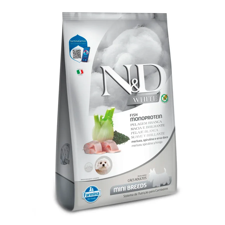 N&D WHITE CAN ADT MINI MERLUZA 7KG