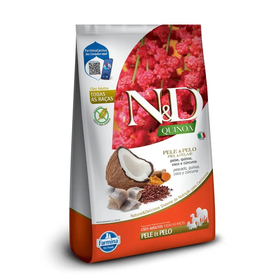 N&D QUINOA CANINE AD SKIN PEIXE 10,1KG