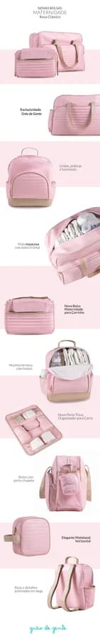 BOLSA DE TRANS. CLASSICO M - Rosa Bebe