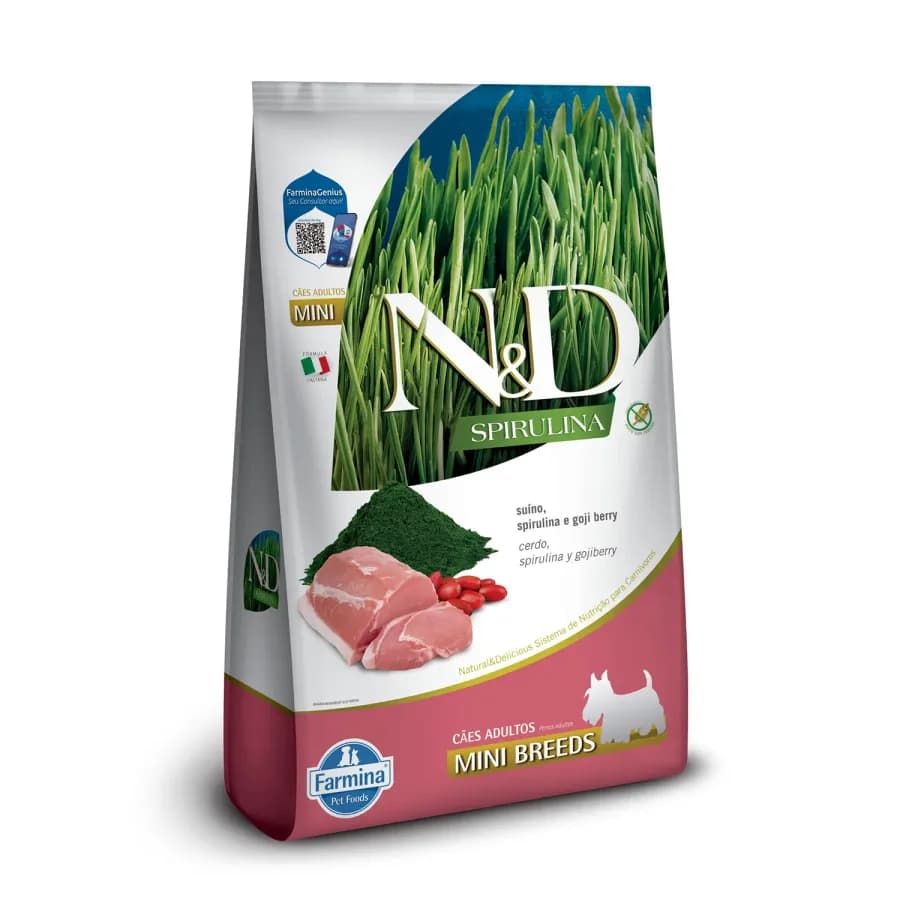 N&D SPIRULINA CAN ADULT MINI SUINO 2KG