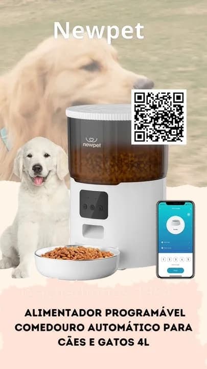 COMEDOURO PET AUTOMATICO PROGRAMAVEL 4l SORTIDO