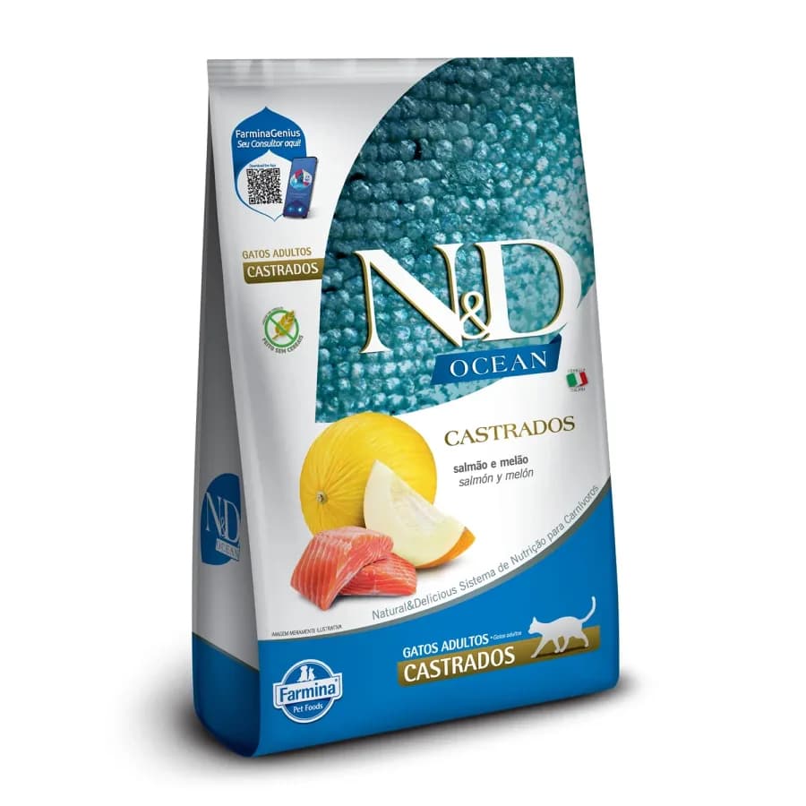 N&D OCEAN FELINE ADULT CAST SALMAO 1,5KG
