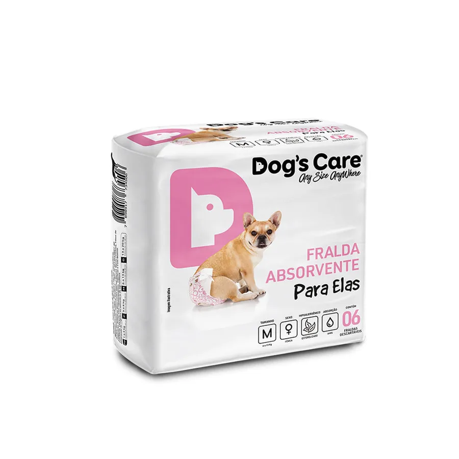 FRALDA DOGSCARE FEMEA MED 6Unid