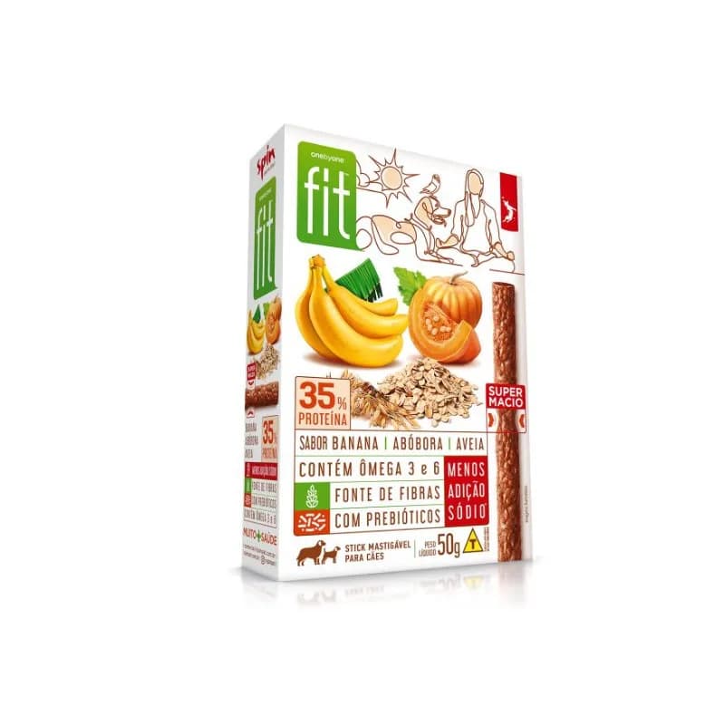 STICK FIT SPIN PET - 50G - BANANA DISPLAY C/8