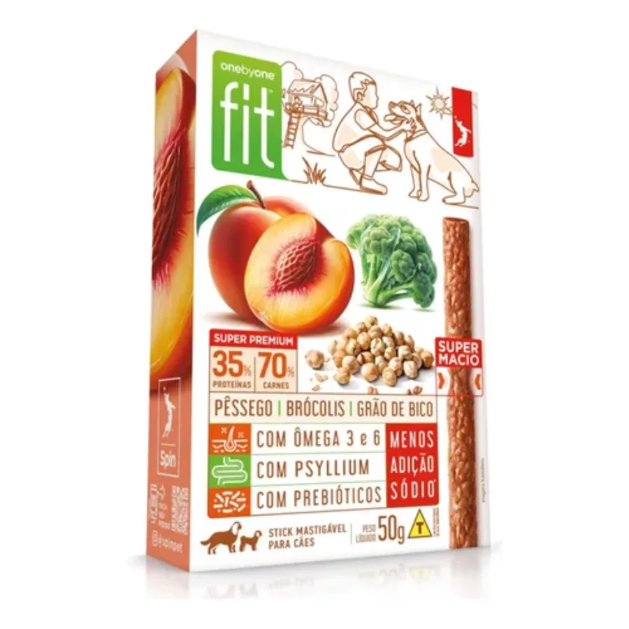 STICK FIT SPIN PET - 50G - PESSEGO + BROCOLIS + GRAO DE BICO