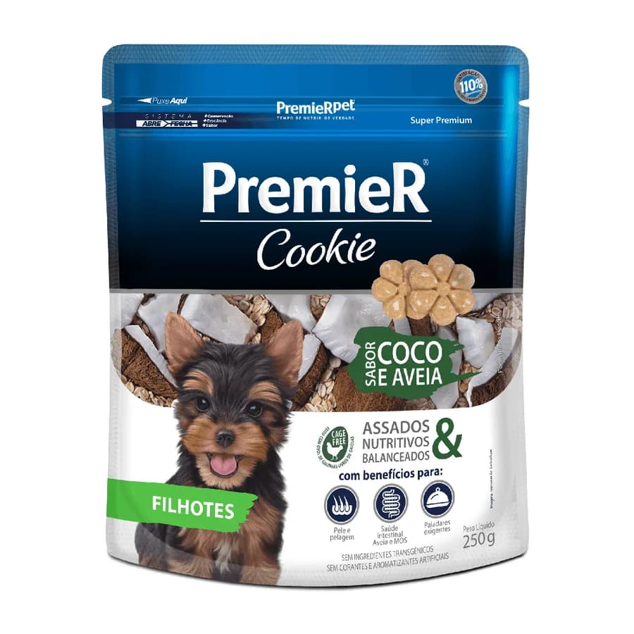 PREMIER COOK CAES FILH COCO/AVEIA 250G