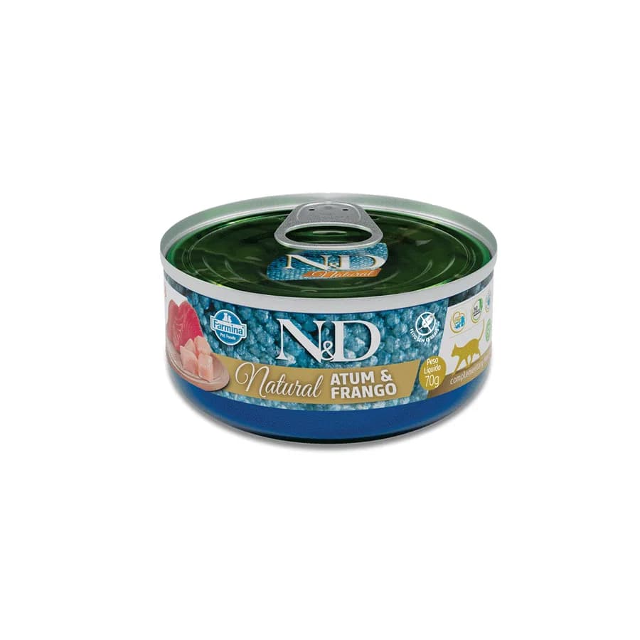 N&D FELINE WET NAT ATUM/FRANGO 0,07 KG