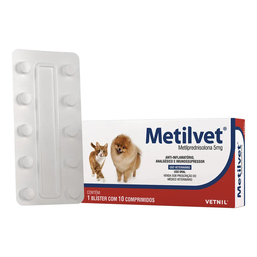 METILVET 5MG 10 COMP - UN