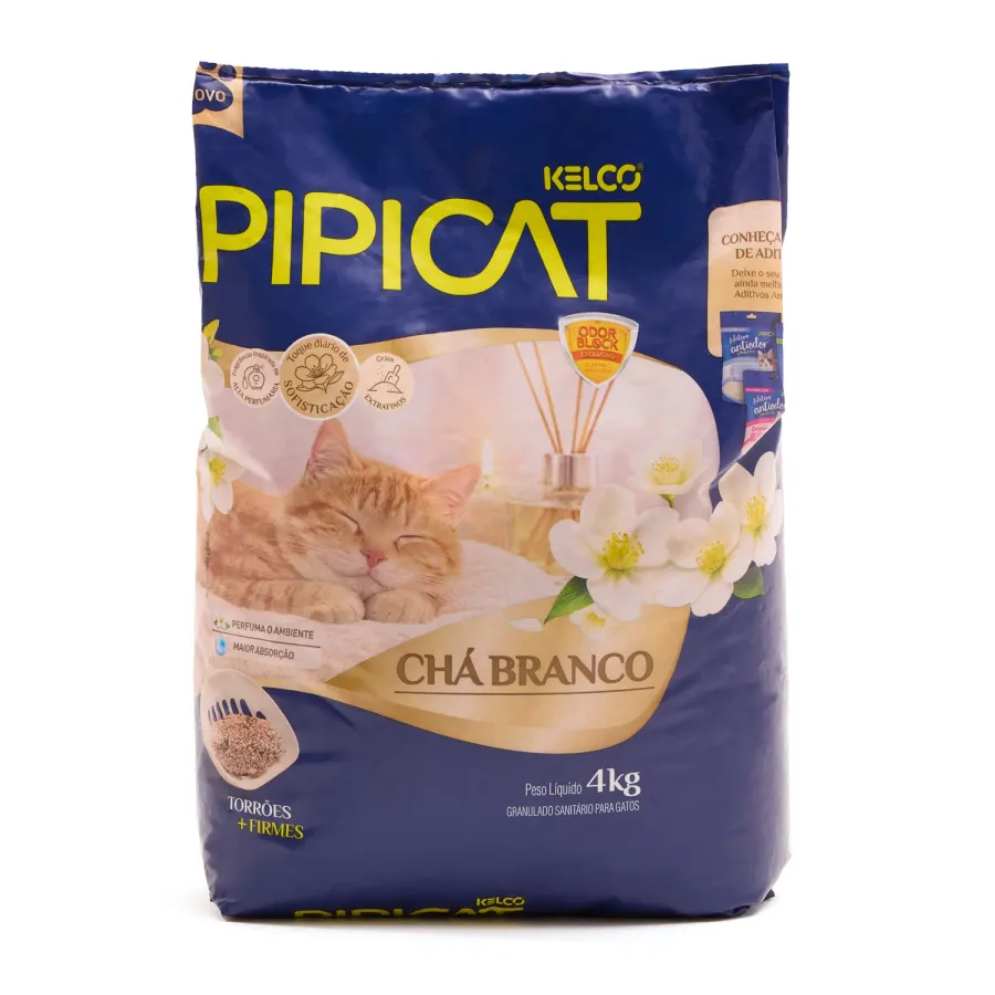 PIPICAT GRANU SANIT BENT CHA BRANCO6X4KG