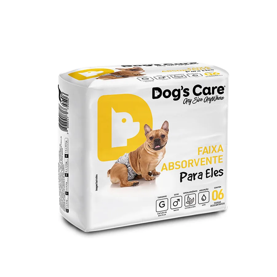 FRALDA DOGSCARE MACHO GRD 6Unid - DC273