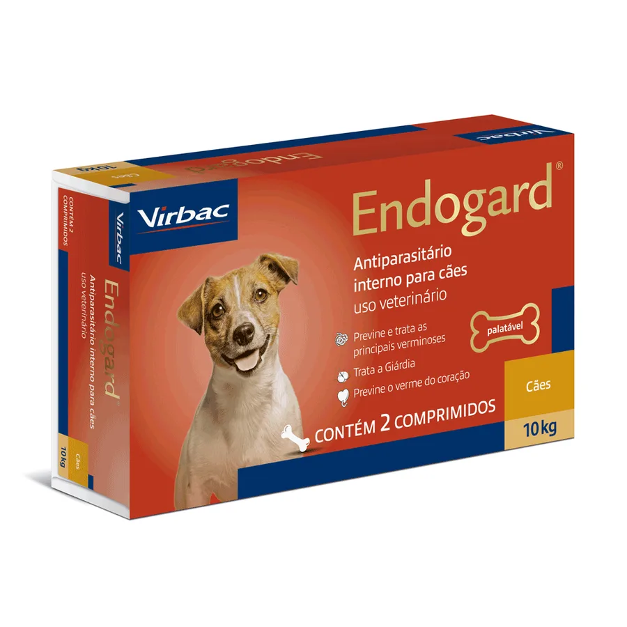 ENDOGARD 10KG C/2 COMPR. VIRBAC PET (DISTR.) 7897515654339
