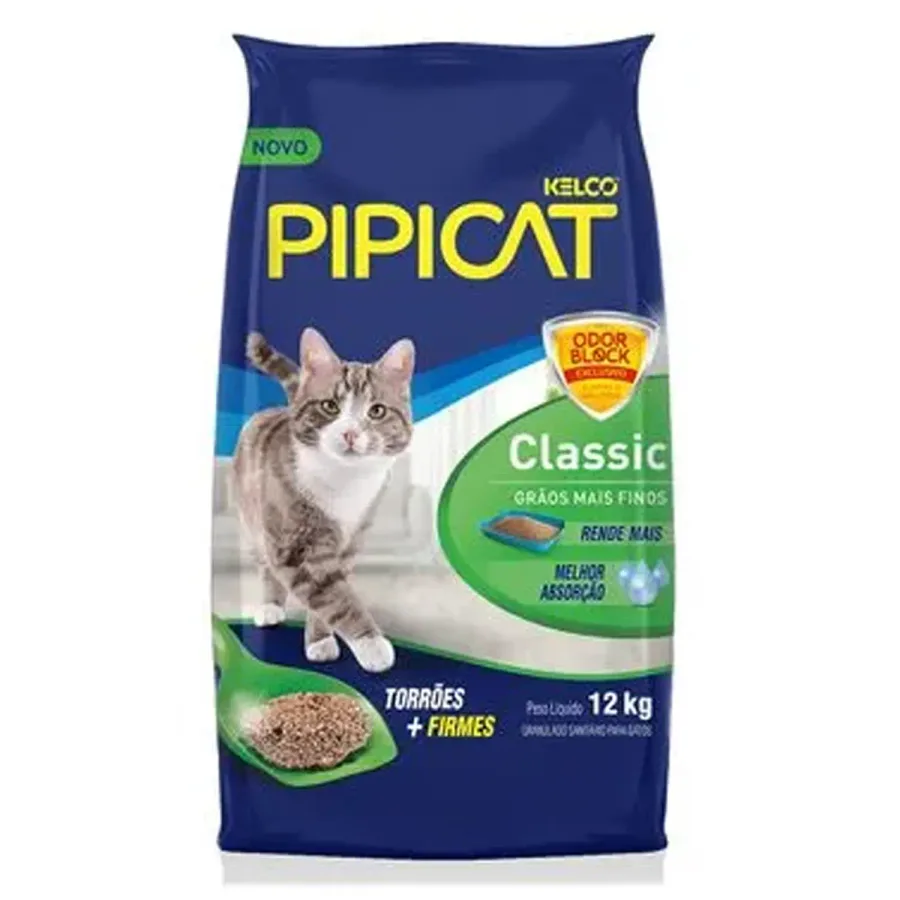 AREIA BENTONITA PIPICAT CLASSIC 12KG